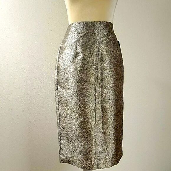 Worthington Good Metalic Christmas Women Skirt Size4 - Picture 3 of 15